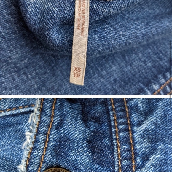 Free People Women's Jolene
Denim Trucker Jacket in Deep
Sea Size XS. - Picture 6 of 7